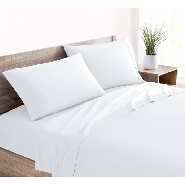 Lux 250TC Cotton Rich Sheet Set King in White
