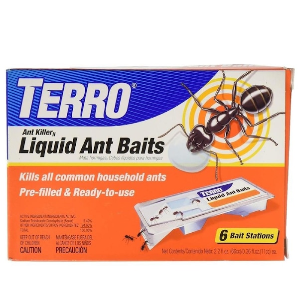 Terro Liquid Ant Killer Baits (6 Bait Stations Net Contents 2.2fl.oz/0.36fl.oz)