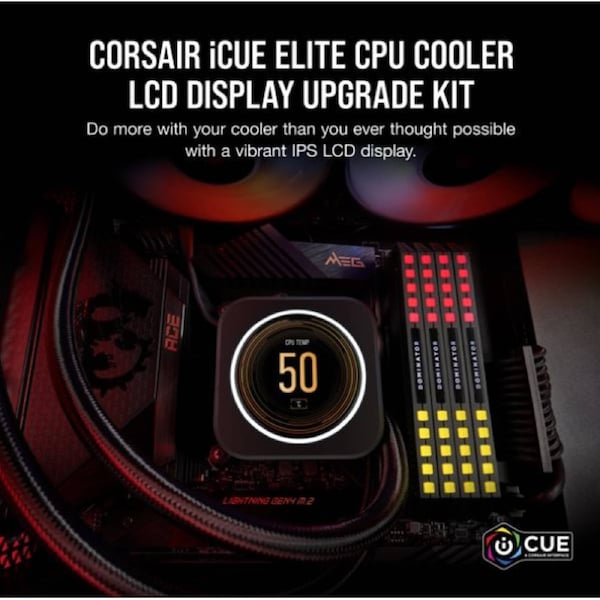 CORSAIR iCUE ELITE CPU Cooler LCD Display Upgrade Kit transforms your CORSAIR