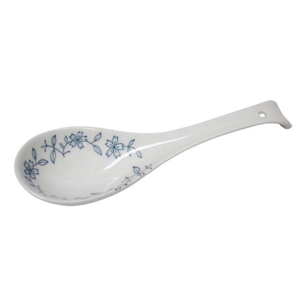 Kitchen Cooking Blue Vine Ceramic Spoon Rest Porcelain