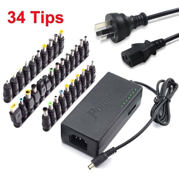 OZNALA 12-24V 96W Universal Adjustable Power Supply Charger Power Supply 34 Tips AC/DC Household Electronics Universal Charger