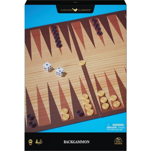 34pc Classic Games Backgammon Board Game Set Skill/Strategy Play 2-Player 3+