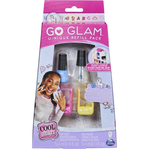 4pc Spin Master Cool Maker Go Glam U-Nique Nail Salon Refill Kit Kids Toy 8+