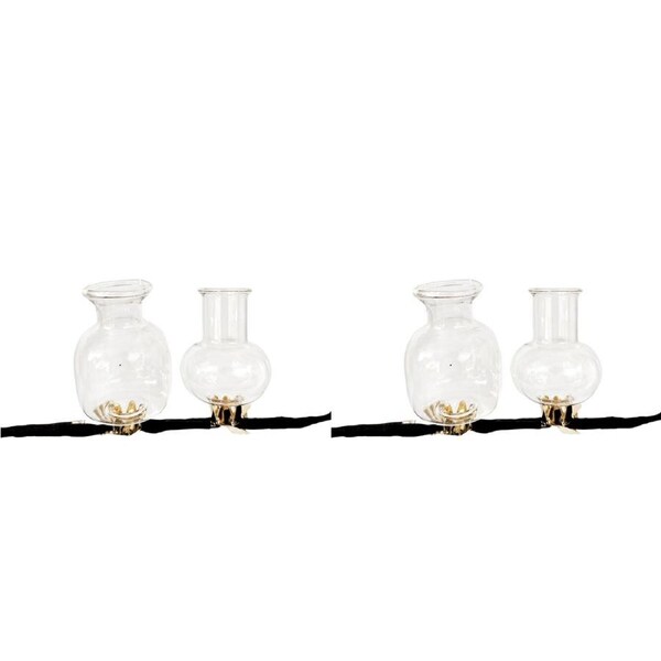 4pc Urban Products Decorative Kinkora Tube Clip Flower Vases Home Decor Clear