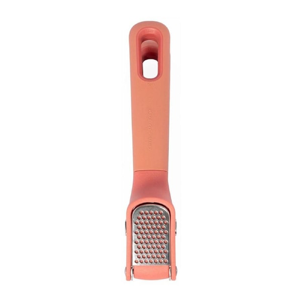 eKu Upcycle Soft Grip Kitchen Garlic Cloves Press Crusher - Salmon Pink