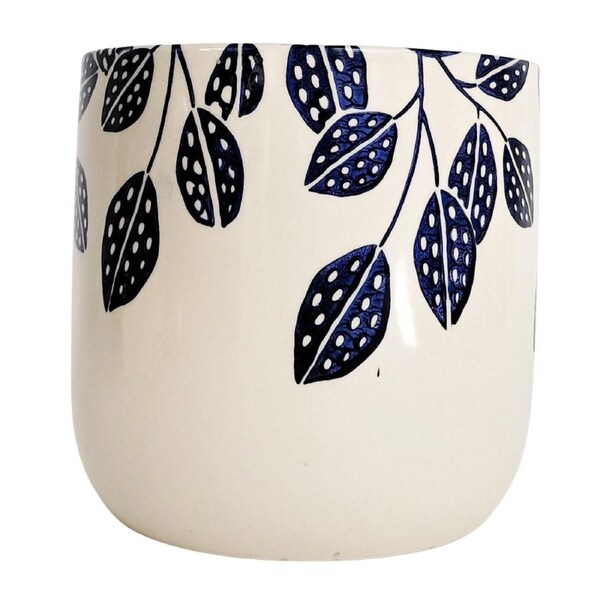 Urban Products Branch Pattern Plant Pot Home Garden Decor Planter Blue 17cm