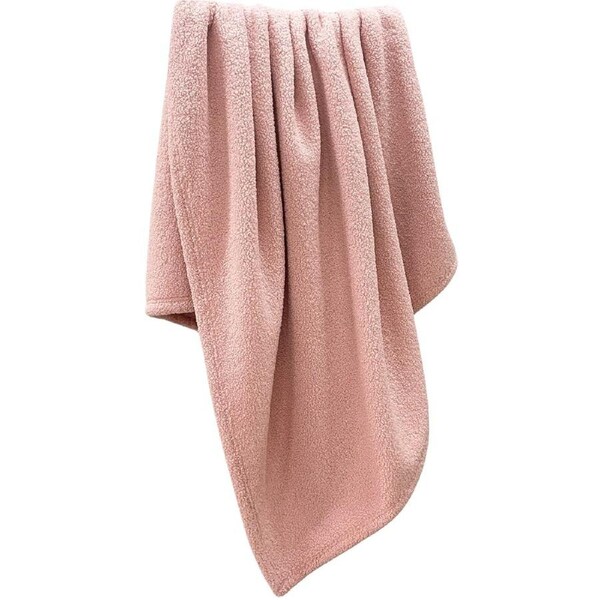 Urban Products Teddy Boucle Couch/Bed Throw Blanket Light Pink 150x120cm