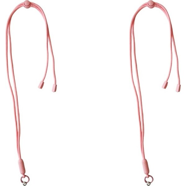 2x Urban Products Nylon Pop Universal Mobile Phone Cord/Sling Adjustable Pink