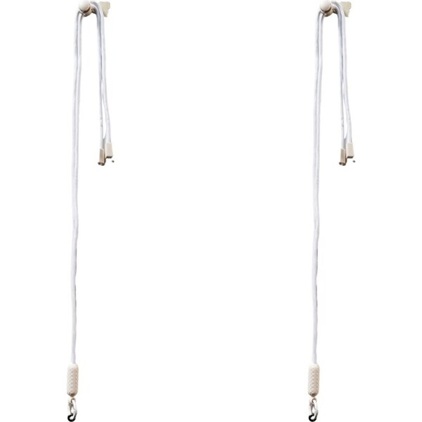 2x Urban Products Nylon Pop Universal Mobile Phone Cord/Sling Adjustable White