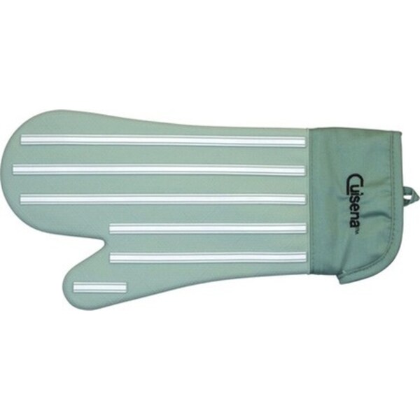 Cuisena Silicone & Fabric Kitchen Heat Resistant Oven Glove Mitt - Green