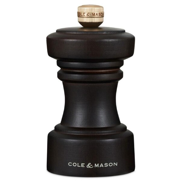 Cole & Mason Hoxton Chocolate Wood Pepper Mill Seasoning Grinder 104mm
