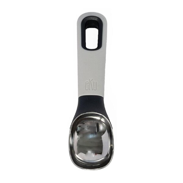eKu Upcycle Soft Grip Kitchen Stainless Steel Ice Cream Scoop - Caviar Black