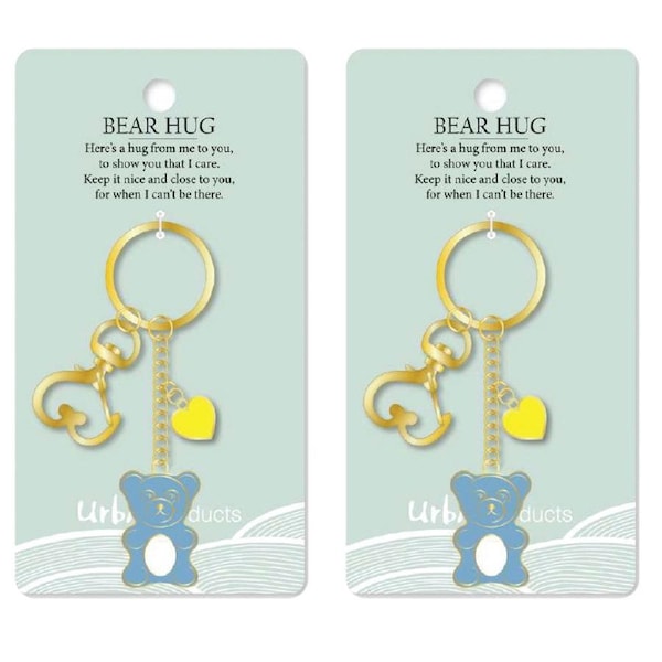 2x Urban Products Pocket Hug Decorative Keyring/Keychain Accessory Pink/Red 12cm