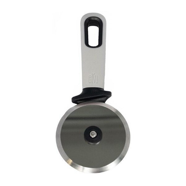 eKu Upcycle Soft Grip Kitchen Stainless Steel Pizza Wheel Slicer - Caviar Black