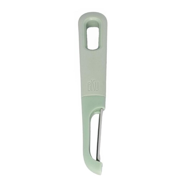 eKu Upcycle Soft Grip Kitchen Swivel Vegetable Peeler w/ Cover - Avocado Green
