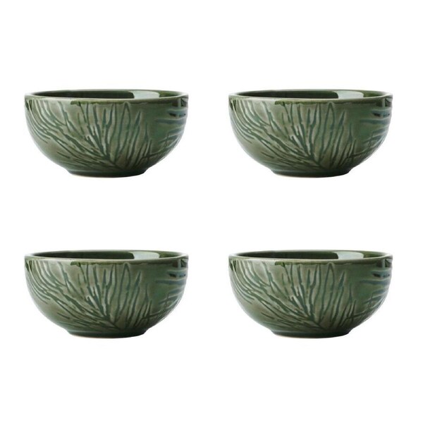 4pc Mikasa Jardin Stoneware Everyday Dining Dipping Bowl Set, 10cm - Green