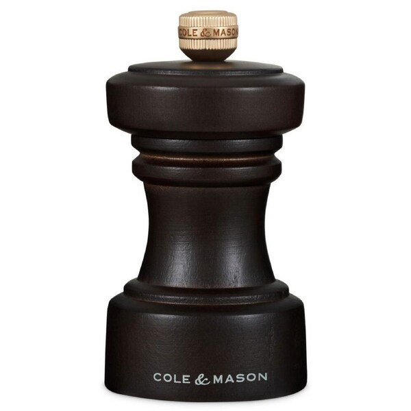 Cole & Mason Hoxton Chocolate Wood Kitchen Salt Mill Seasoning Grinder 104mm