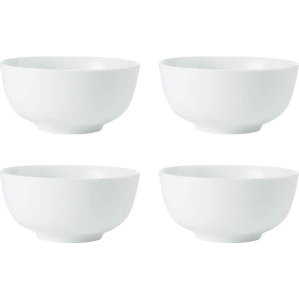 4pc Mikasa Chalk Kitchen Porcelain Cereal Bowl Set 14cm White