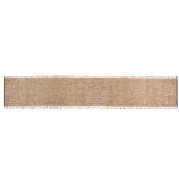 Mikasa Frayed Jute Lightweight Dining Table Runner, Natural, 230 x 33cm