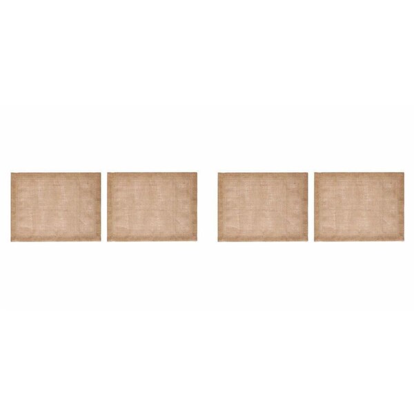 4pc Mikasa Rectangular 35 x 45cm Jute Dining Table Placemats Natural