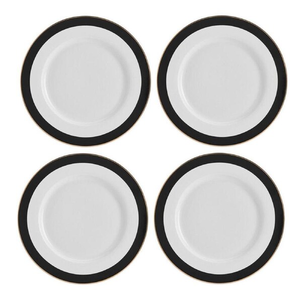 4pc Mikasa Luxe Deco Fine China Plate Set, 27.5cm