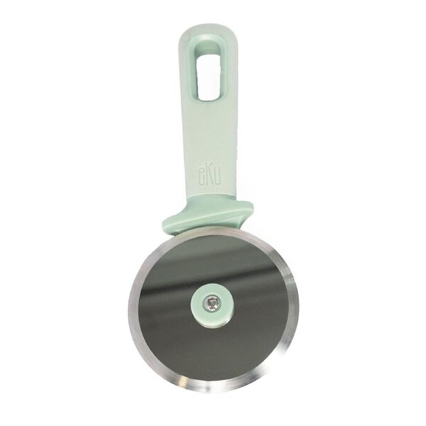 eKu Upcycle Soft Grip Kitchen Stainless Steel Pizza Wheel Slicer - Avocado Green