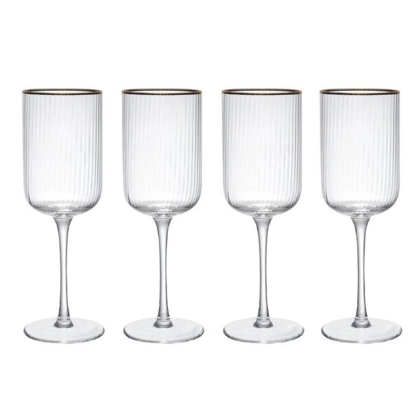 4pc Mikasa Sorrento Crystal Red Wine Glass Set 450ml
