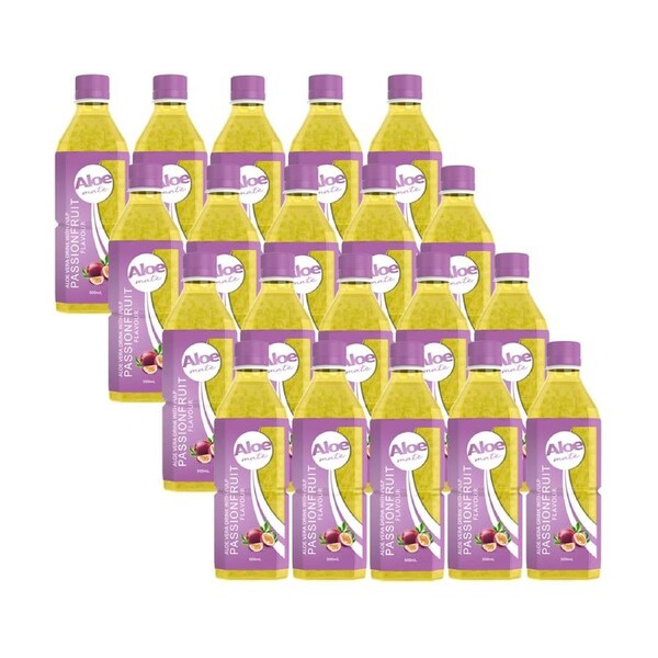 Aloe Mate 500Ml Aloe Vera Passionfruit 20 Pack
