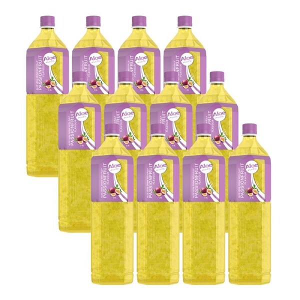 Aloe Mate 1.5L Aloe Vera Passionfruit 12 Pack