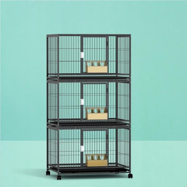 60cm x 90.5cm x 172cm i.Pet Bird Cage Large Aviary Budgie Perch Parrot Stand Wheels