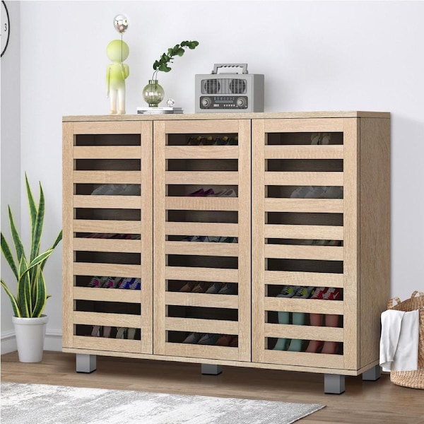 ALFORDSON Shoe Cabinet Storage Rack Oak