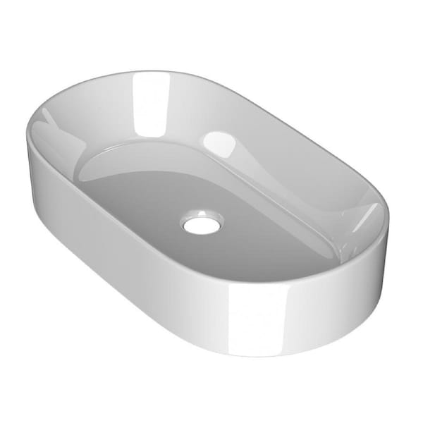 Bathroom Basin Vanity Ceramic Bowl Above Counter Hand Wash Long Shape