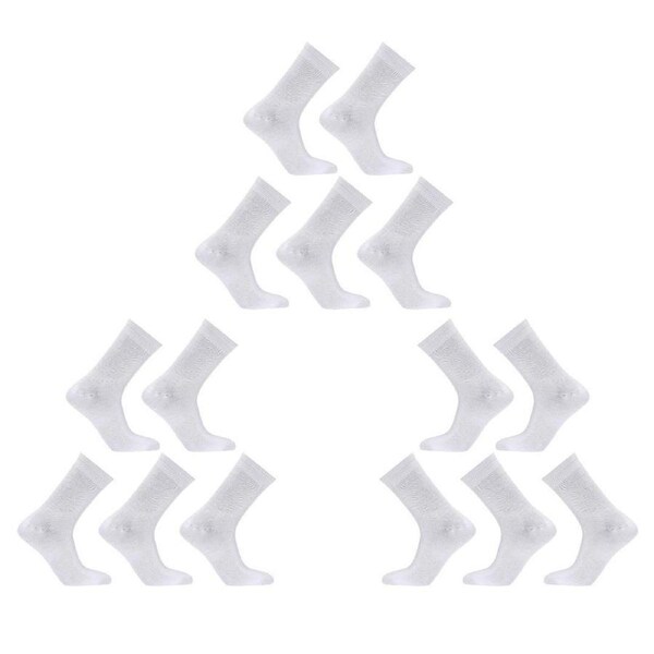 15X Rexy 3D Seamless Crew Socks Medium Slim Breathable WHITE