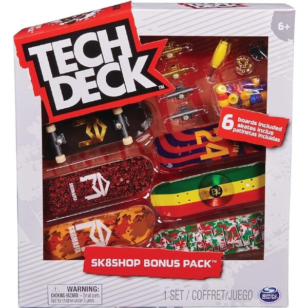 Spin Master Tech Deck Skate Shop Bonus Pack Fingerboard Kids Toy Assorted 6+