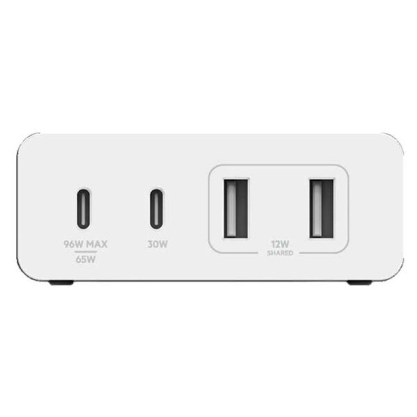 Belkin BoostCharge Pro 4-Port GaN Desktop Charger 108W (2x USB-C , 2x USB-A) - White