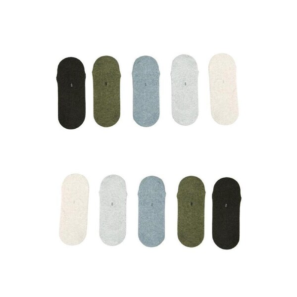 10X Rexy Daily No Show Ankle Socks Large Non-Slip Breathable MULTI COLOUR