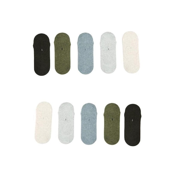 10X Small Daily No Show Sock - MULTI COLOUR	5X Rexy Daily No Show Ankle Socks Small Non-Slip Breath