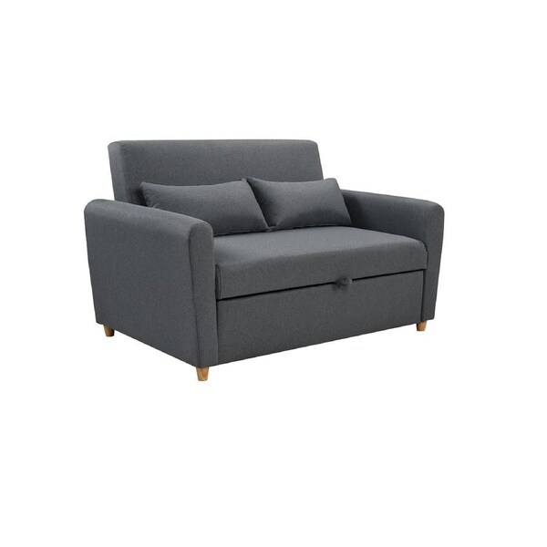 Foret 2-Seater Pull Out Sofa Bed Lounge Adjustable Couch Furniture Grey