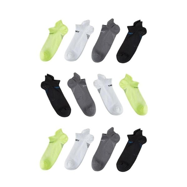 12X Rexy Seamless Sport Sneakers Socks Medium Non-Slip Heel Tab MULTI COLOUR