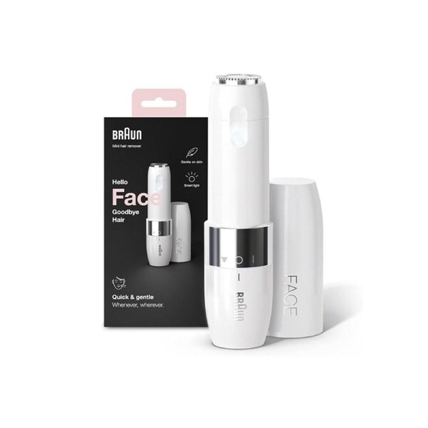 Braun FS1000 Mini Face Hair Remover with Smartlight - White