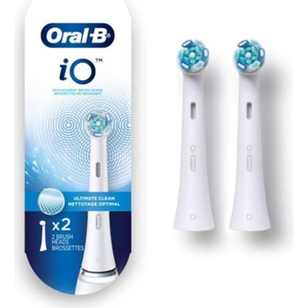 Oral-B iO Ultimate Clean Replacement Brush Heads - White (2 Pack)