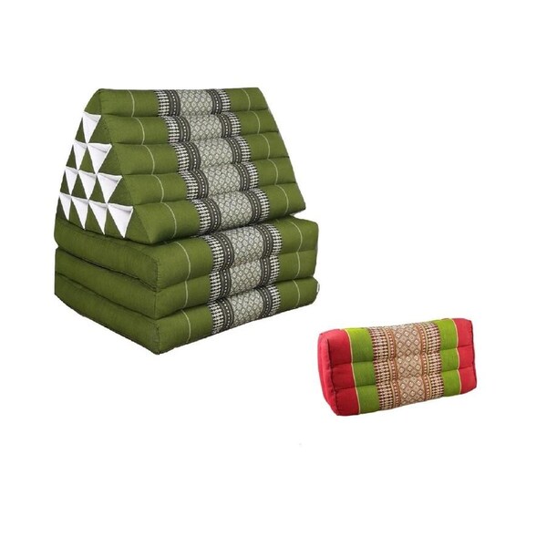 [Mango Trees] Jumbo Thai Triangle Pillow Foldable Floor Mattress Set GRG