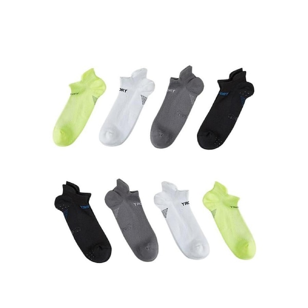 8X Rexy Seamless Sport Sneakers Socks Small Non-Slip Heel Tab MULTI COLOUR