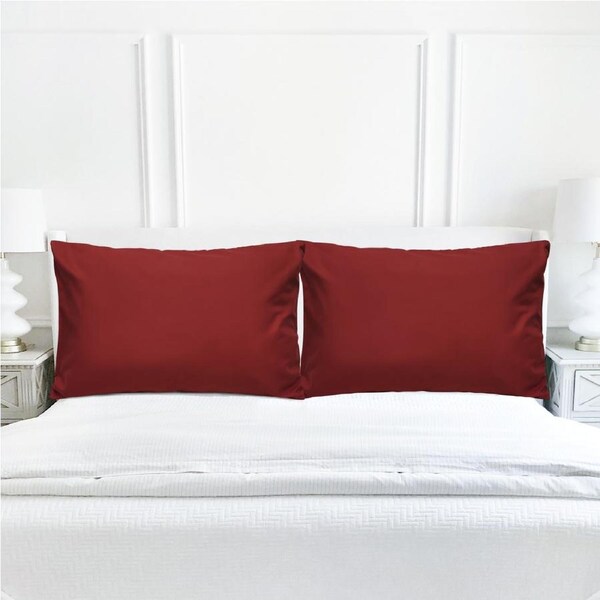LINENOVA 2000TC Microfibre Soft Pillow cases Standard/Queen/King/European Size Pillow Cover Home Decor King / Burgundy