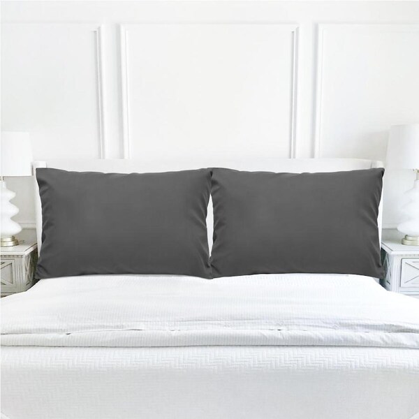 LINENOVA 2000TC Microfibre Soft Pillow cases Standard/Queen/King/European Size Pillow Cover Home Decor King / Dark Grey