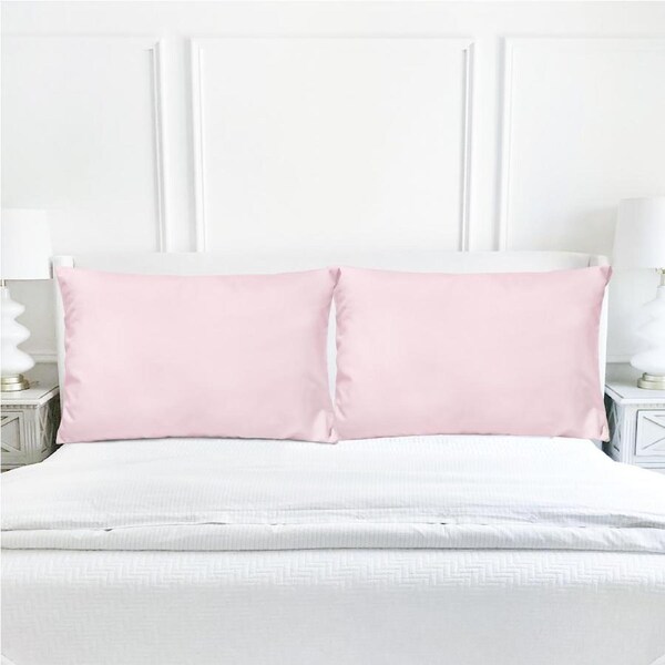 LINENOVA 2000TC Microfibre Soft Pillow cases Standard/Queen/King/European Size Pillow Cover Home Decor King / Light pink