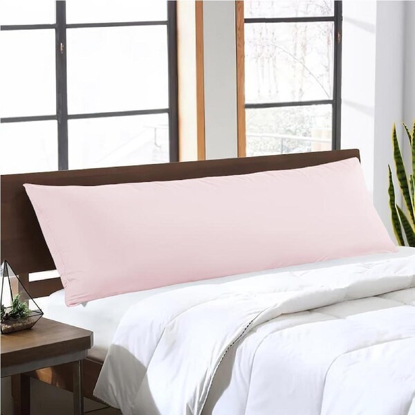 LINENOVA 2000TC Body Pillowcase Long Body Pillow Cover - 1 Pack Light pink