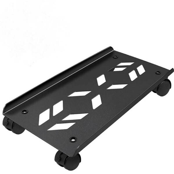 Game Office Computer Tower Stand PC Case Holder Stand Heavy-Duty with Wheels