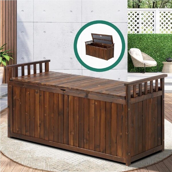 Livsip Outdoor Storage Box Garden Bench Wooden Container Cabinet 500L Large