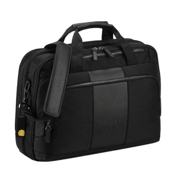 Delsey Wagram 15.6" Laptop Briefcase - Black